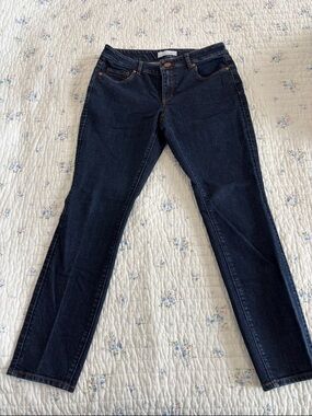 Loft Curvy Skinny Dark Blue Women's Jeans - size 4 petite